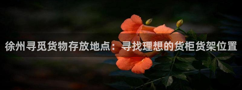 杏运平台注册：徐州寻觅货物存放地点：寻找